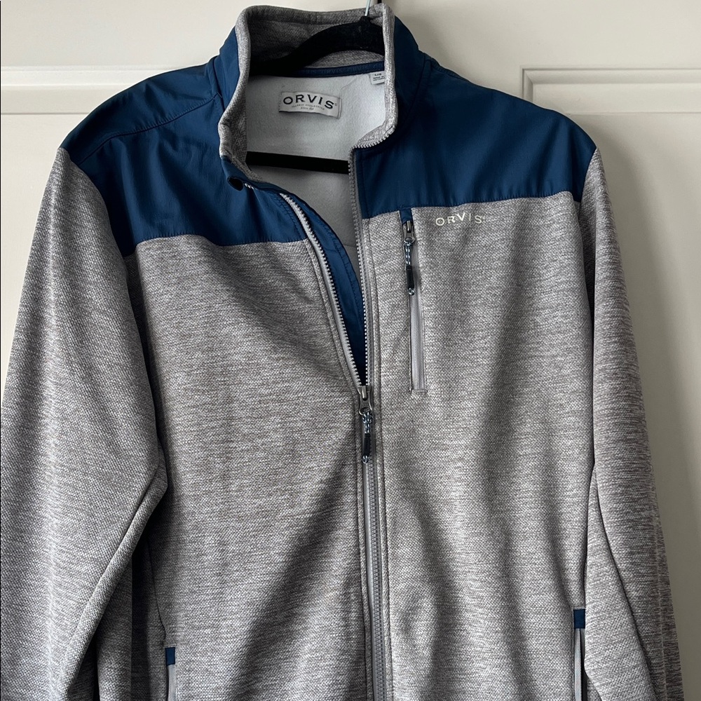 Orvis Heather Gray and Navy Jacket